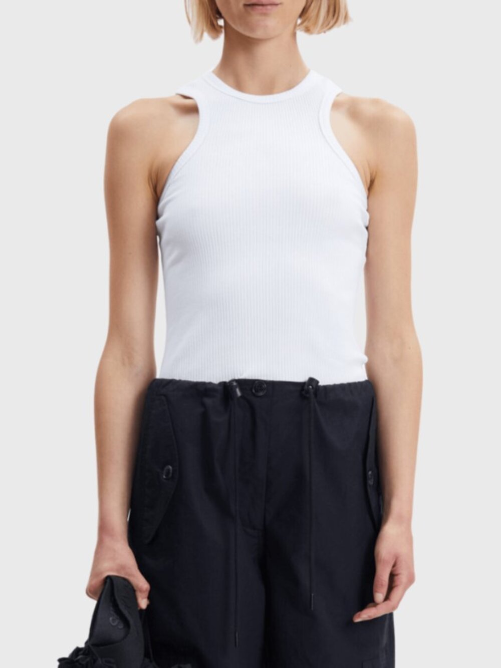 Samsoe Samsoe Helene Ribbed Tank Stretch White S